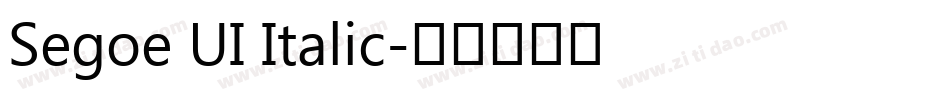 Segoe UI Italic字体转换